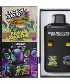 New * Straight Goods Dual Chamber Vape – Banana Smoothie + Death Star (3 Grams + 3 Grams)